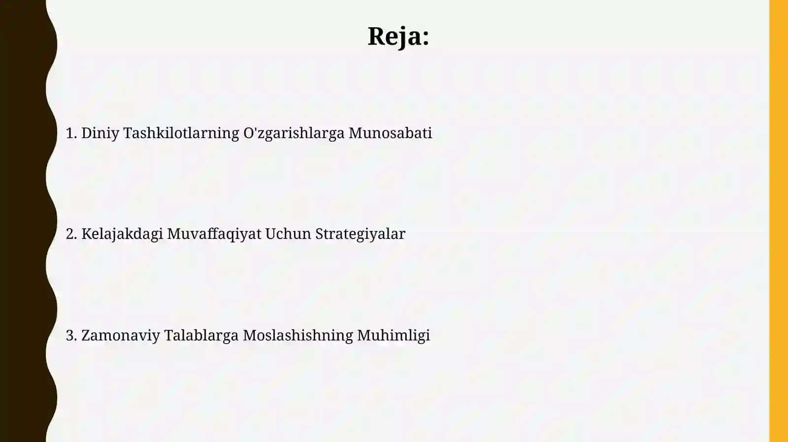 Diniy tashkilotlarning zamonaviy me'yorlarga moslashuvining ahamiyati 2