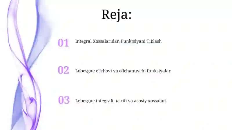 Lebesgue integrali va uning xossalari 2