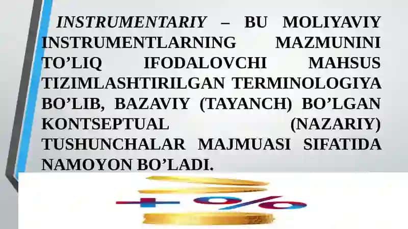 MOLIYABOZORI INSTRUMENTLARI 2