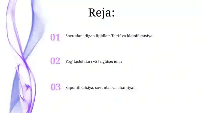 Sovunlanadigan lipidlar: Ta'rif va klassifikatsiya 2