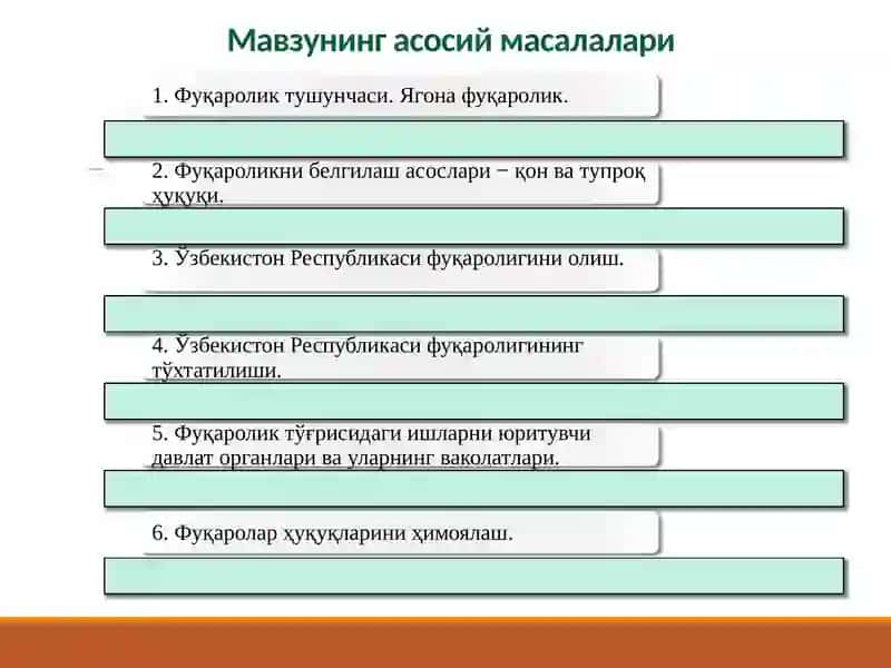 O‘ZBEKISTON RESPUBLIKASI FUQAROLIGI 2