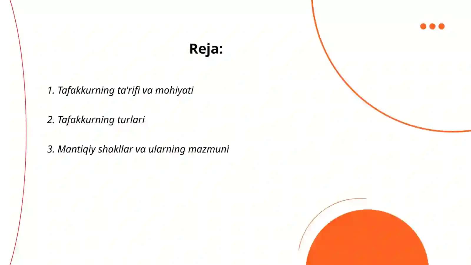 Tafakkurning mantiqiy shakllari va qonunlari 2