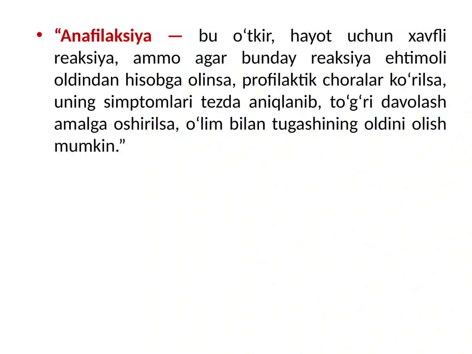 Anafilaktik shok 2