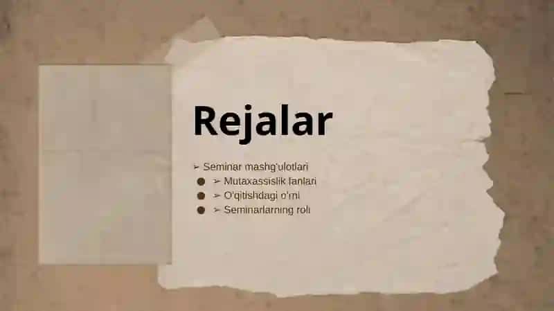 MUTAXASSISLIK FANLARINI O'QITISHDA SEMINAR MASHG'ULOTLARINING O'RNI VA ROLI 2