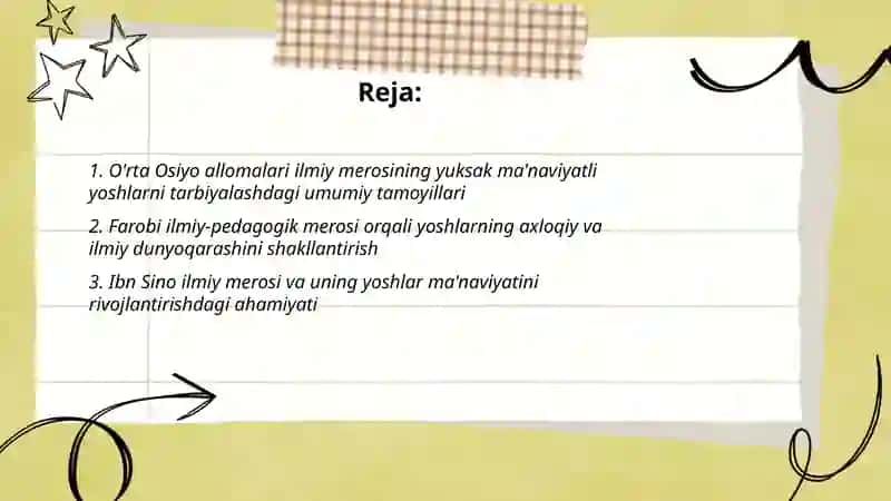 O'rta Osiyo Allomalari Ilmiy Merosi Tarbiyalash 2