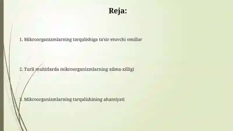 Mikroorganizmlarning tabiatda tarqalaishi 2