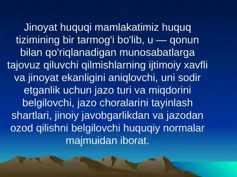 JINOYAT HUQUQI ASOSLARI 2