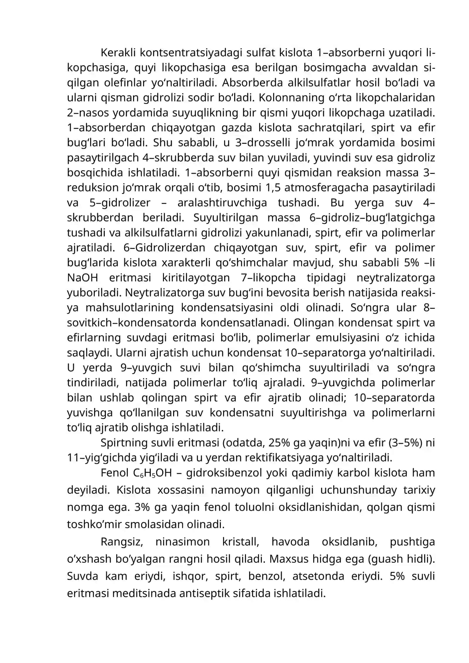 Olefinlarni gidratlash texnologiyasi 2