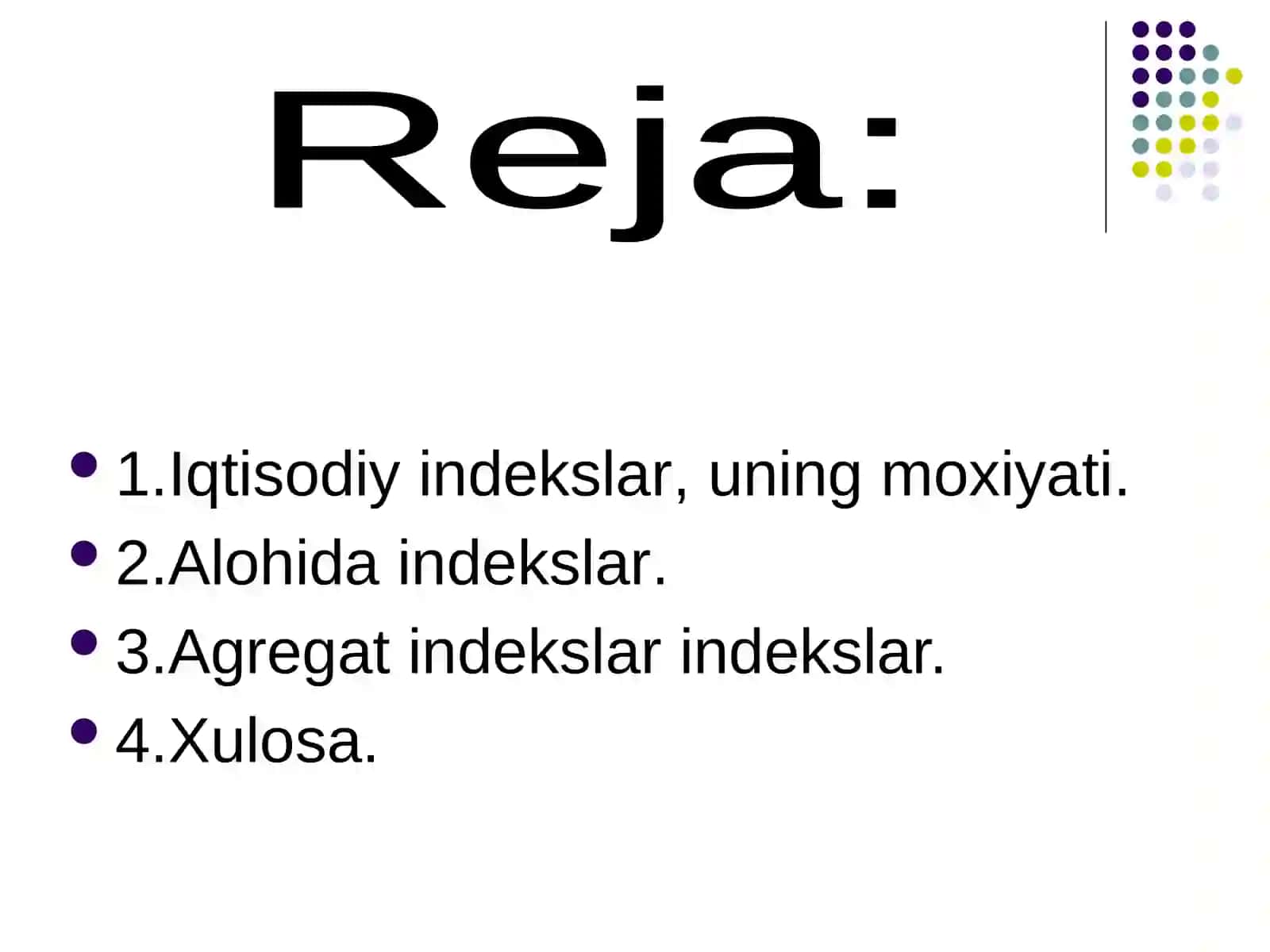 Iqtisodiy indekslar 2