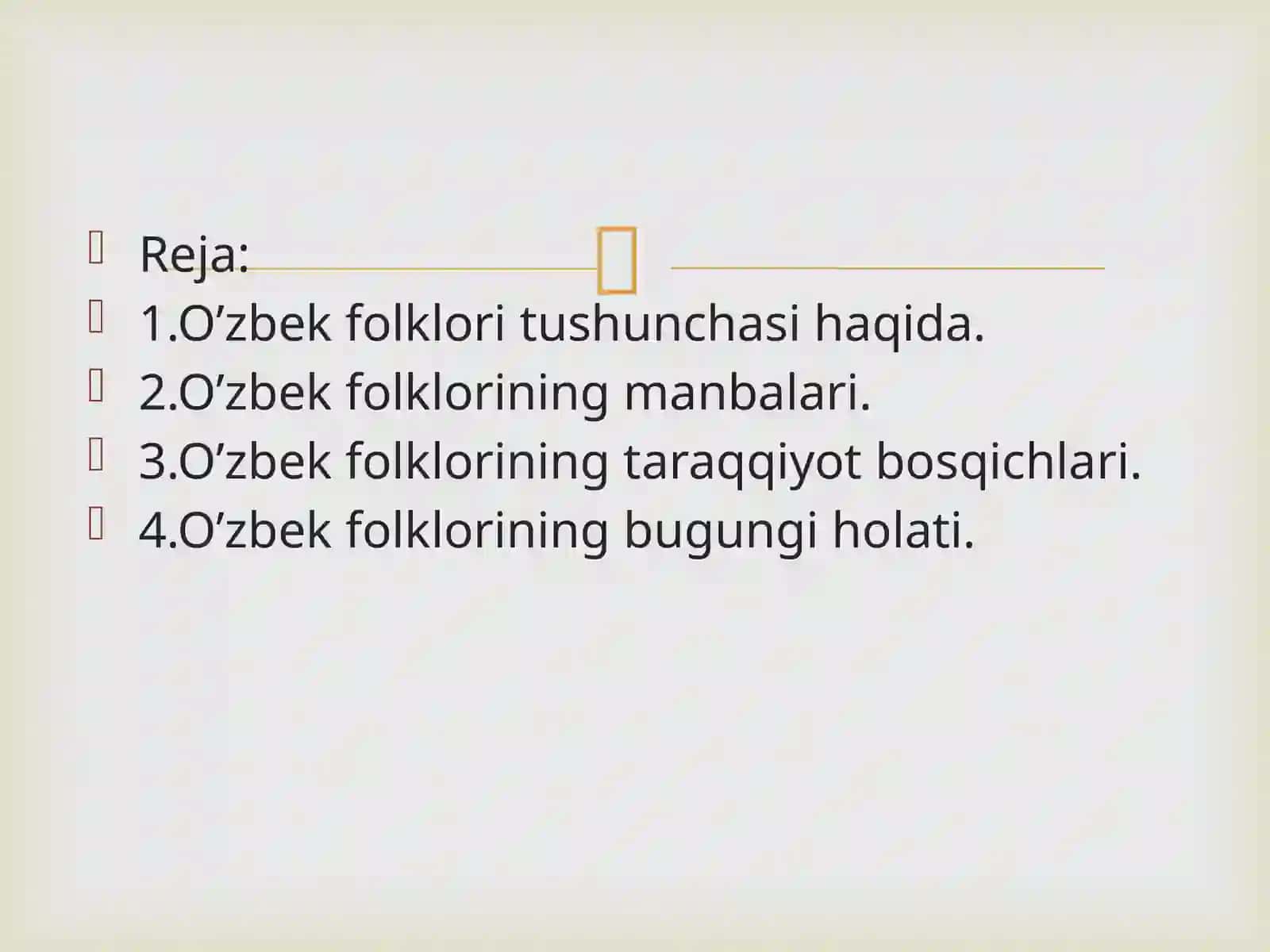 O'zbek folklori tushunchasi 2