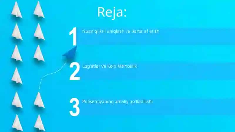 Lug'atlar va Ko'p Ma'nolilik 2