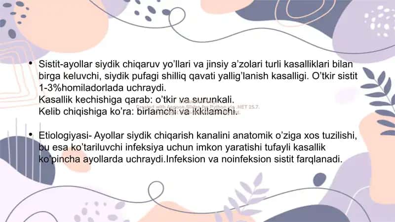 Homiladorlarda sistit 2