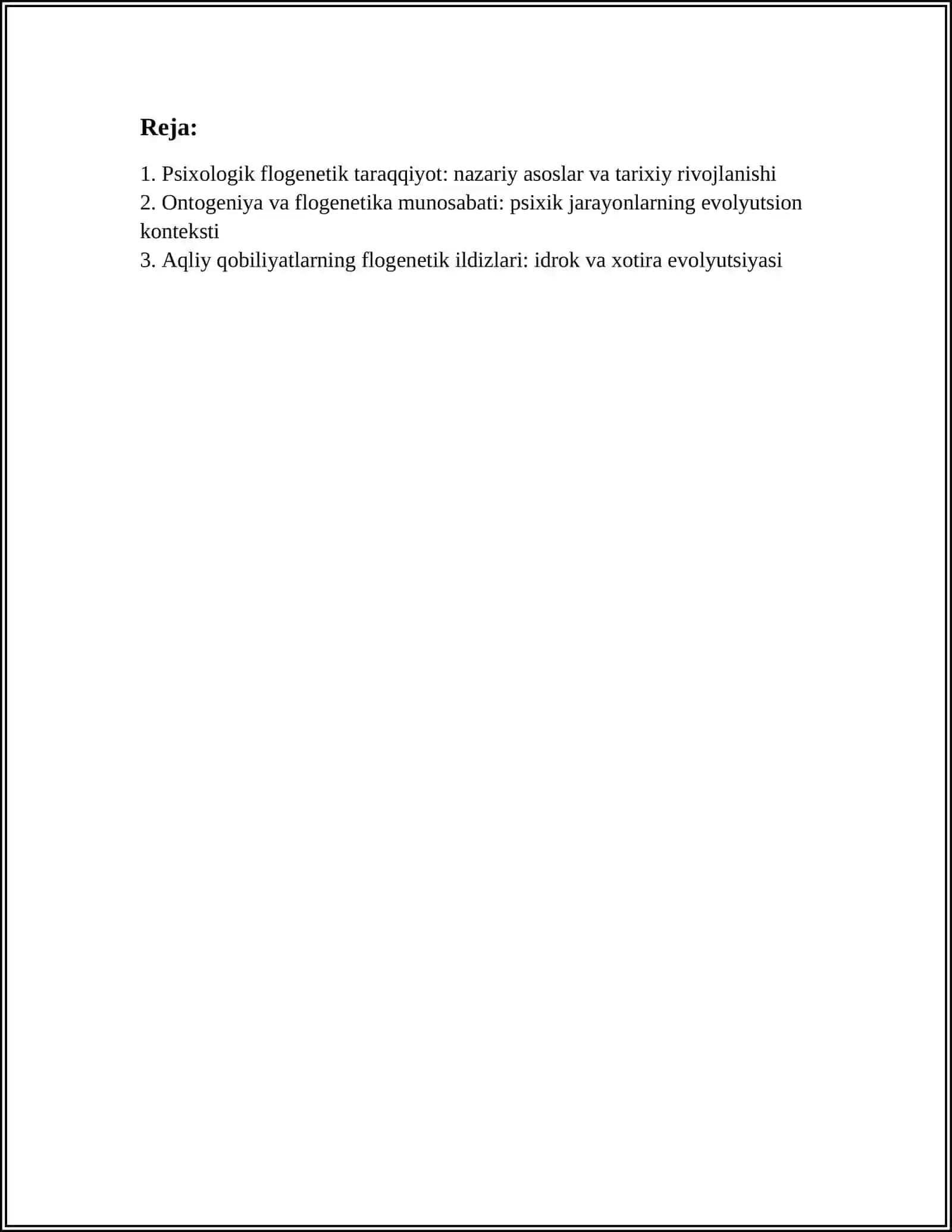 PSIXOLOGIK FLOGENETIK TARAQQIYOT 2