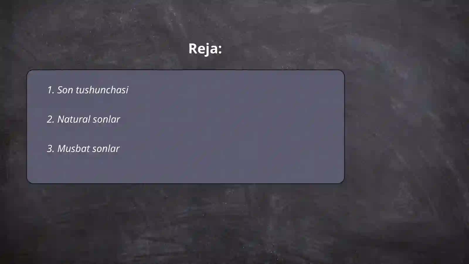 Son va sanoq tushunchasi 2