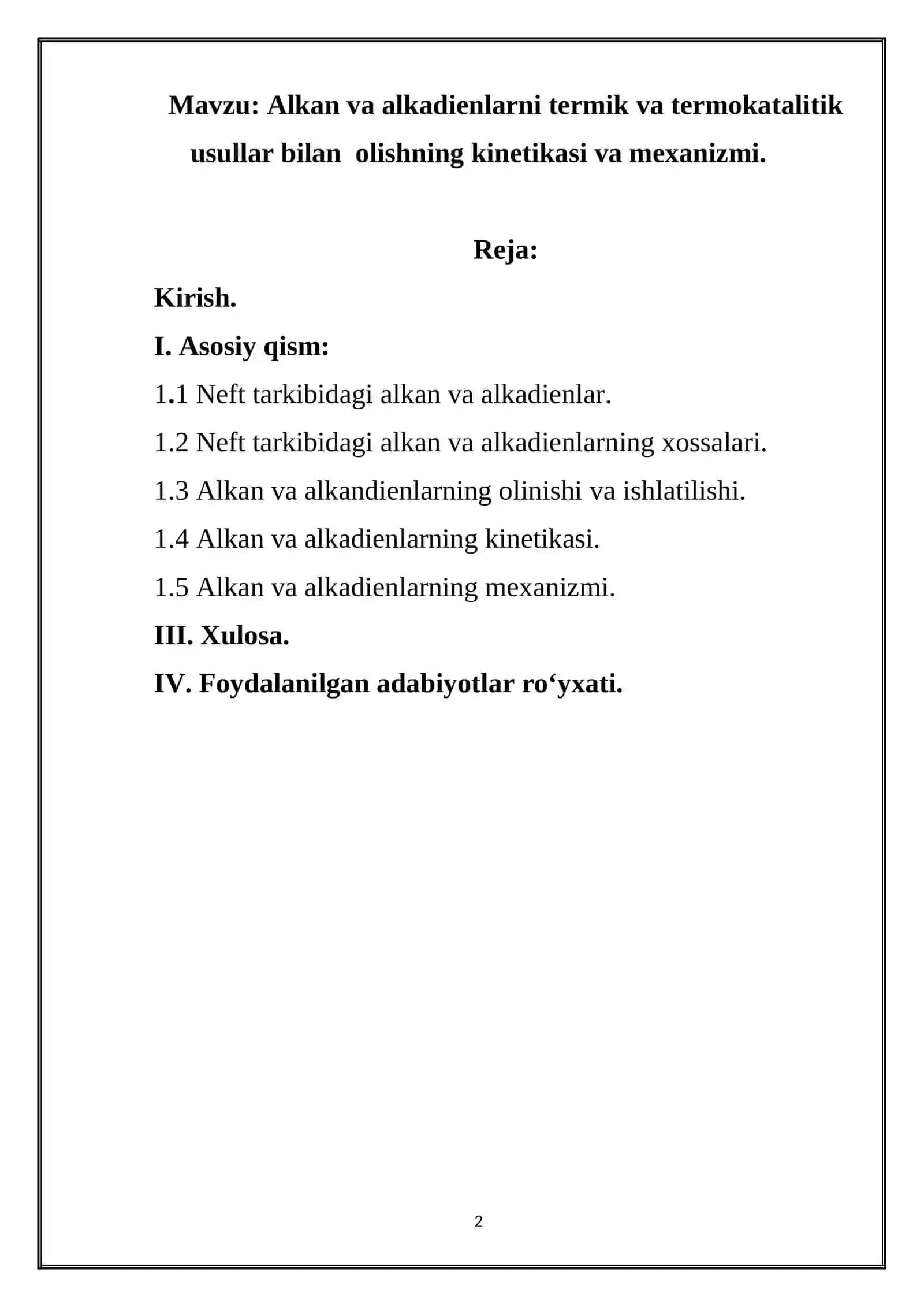 Neft va gaz kimyosi kurs ishi 2
