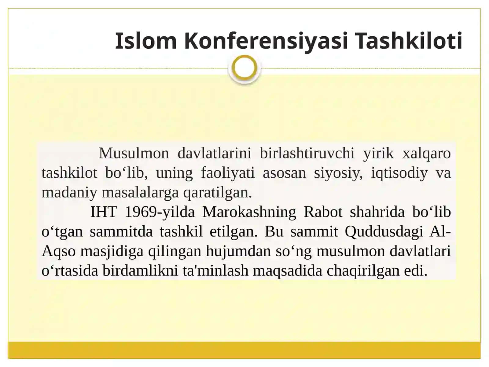 Islom Konferensiyasi Tashkiloti 2