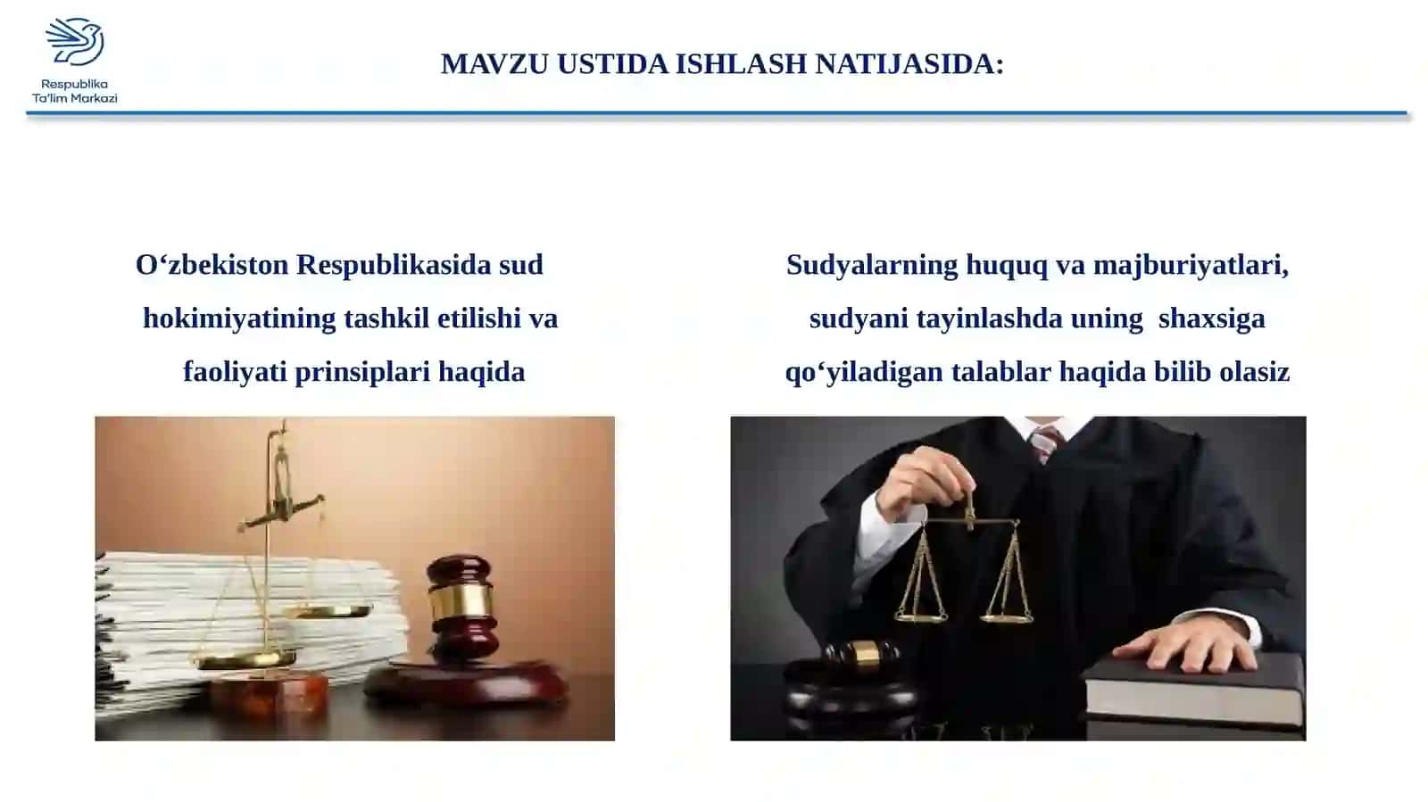 O‘ZBEKISTON RESPUBLIKASINING SUD TIZIMI 2
