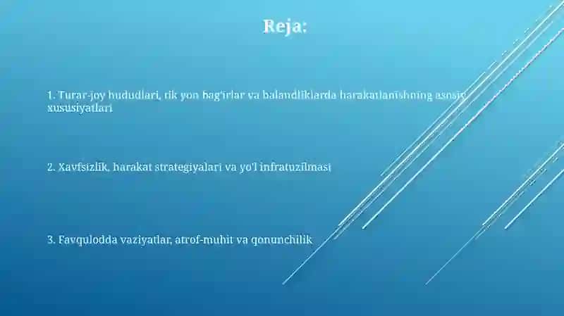 Yul harakat qoidalari va xafsizlik asoslari 2