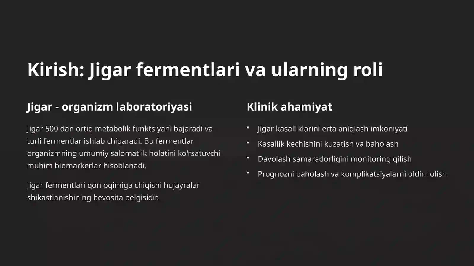 Transaminazalarni klinik ahamiyati: Diagnostikavamonitoring 2