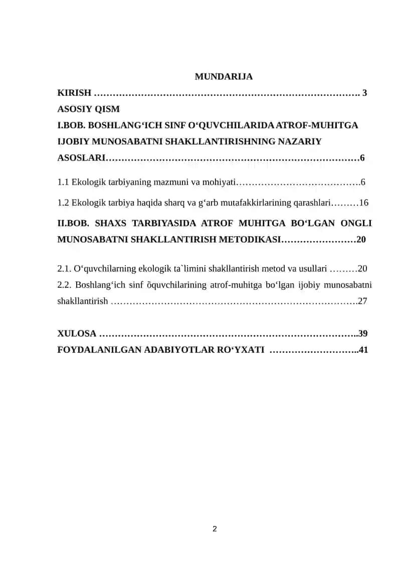 SHAXS TARBIYASINING ATROF MUHITGA BOʻLGAN ONGLI MUNOSABATINI SHAKLLANTRISH 2
