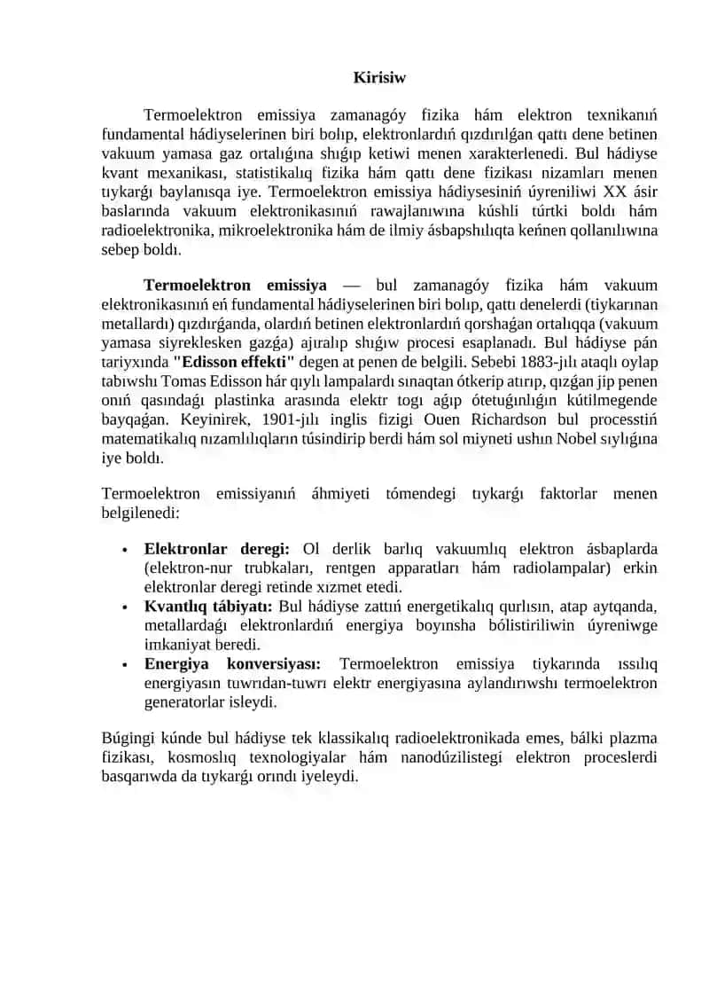 Termoelektron emissiya 2