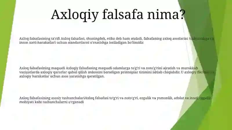 Axloq Falsafasi 2