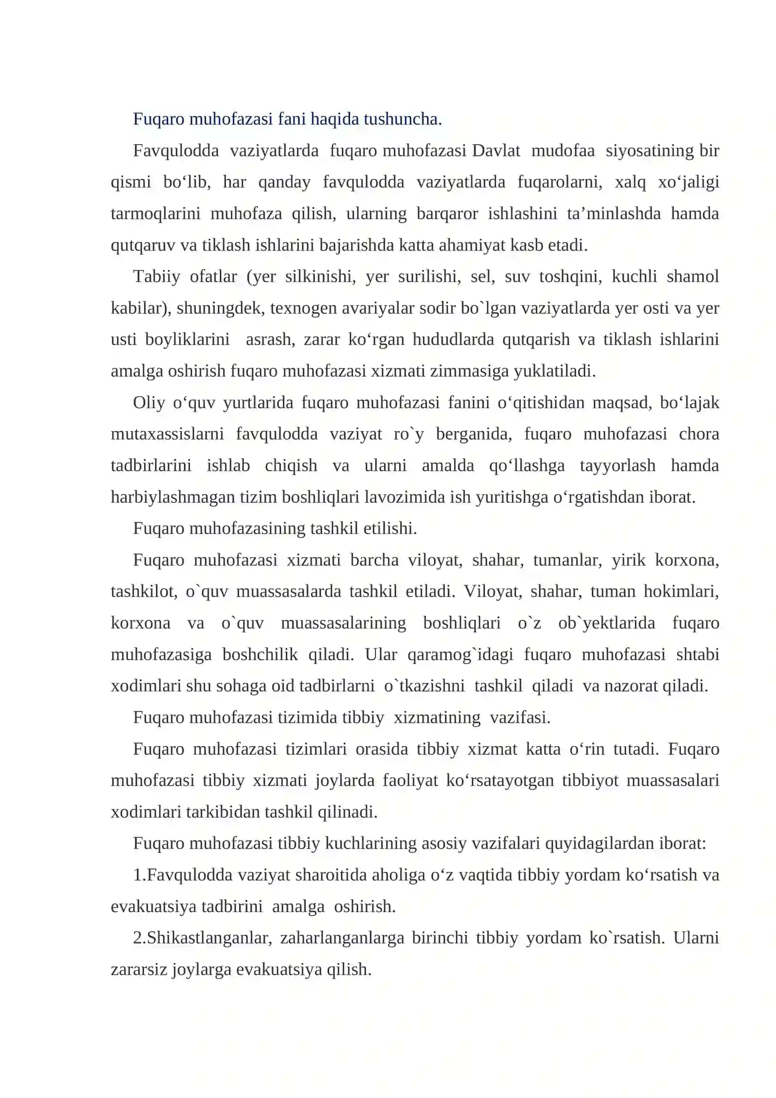 Fuqaro muhofazasi tizimida tibbiy xizmat 2