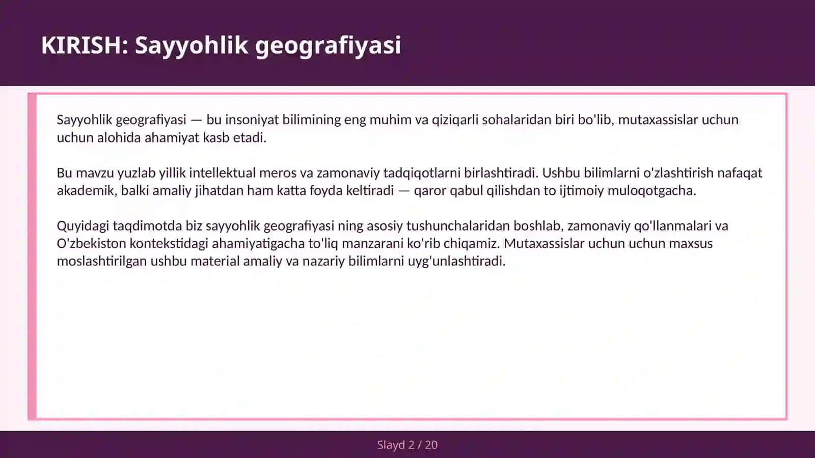 SAYYOHLIK GEOGRAFIYASI 2