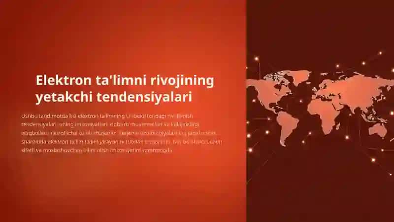 Elektron ta'limni rivojining yetakchi tendensiyalari 2