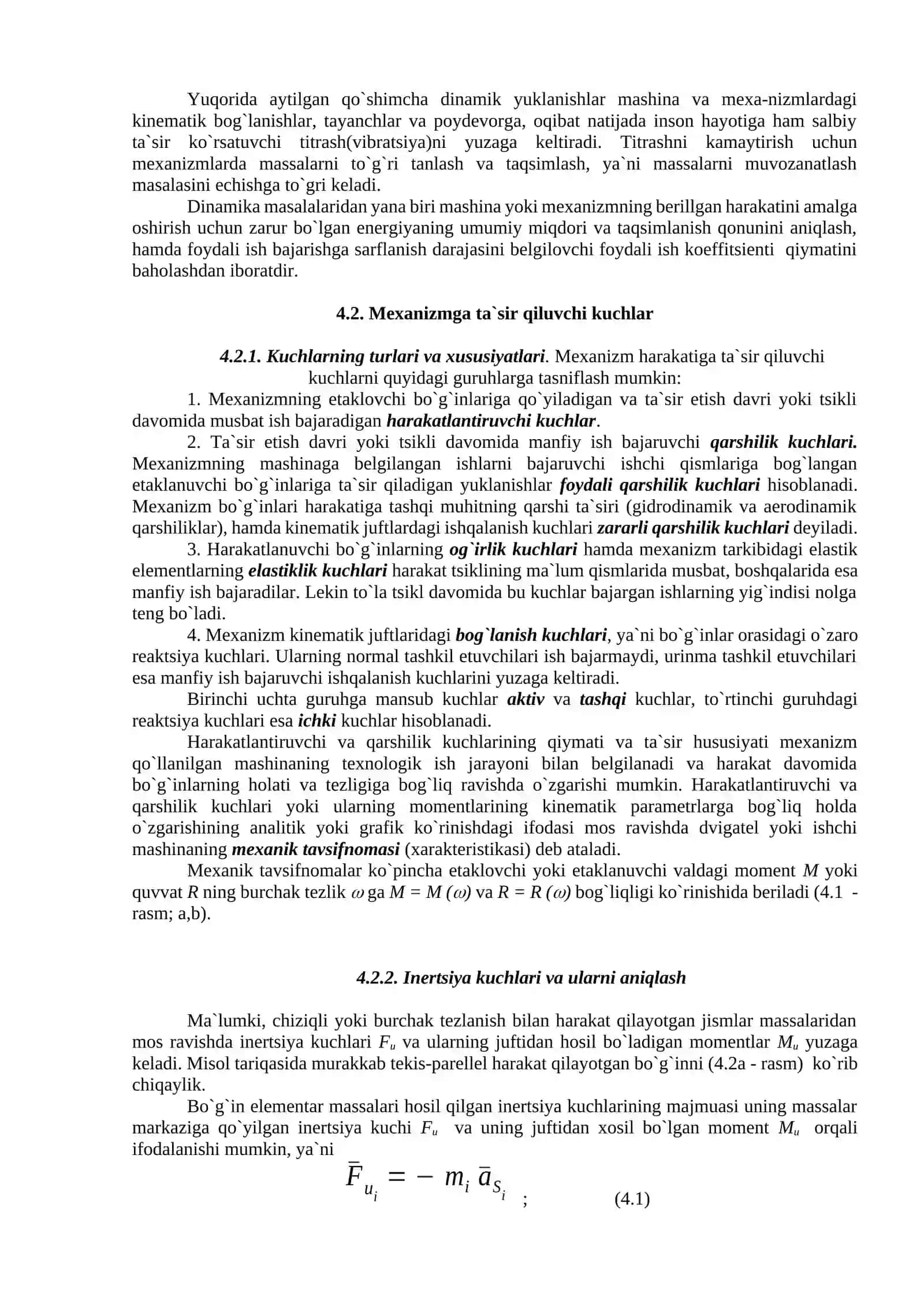 Mashina va mexanizmlarning dinamik tahlili 2