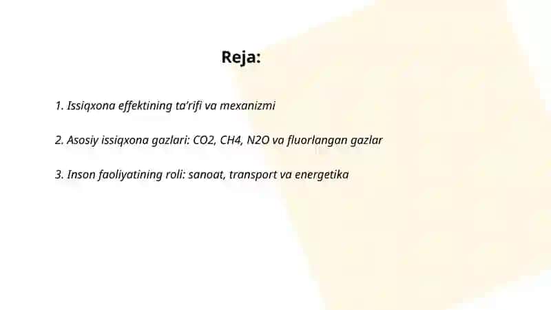 Issiqxona effekti 2
