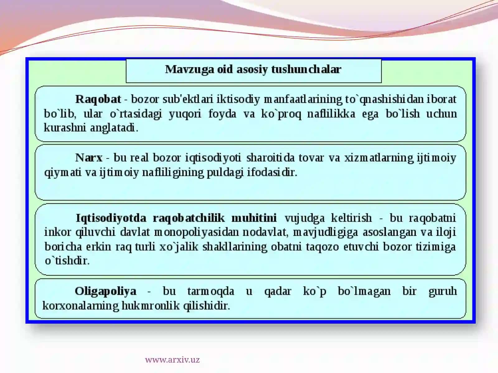 Raqobat va monopoliya 2