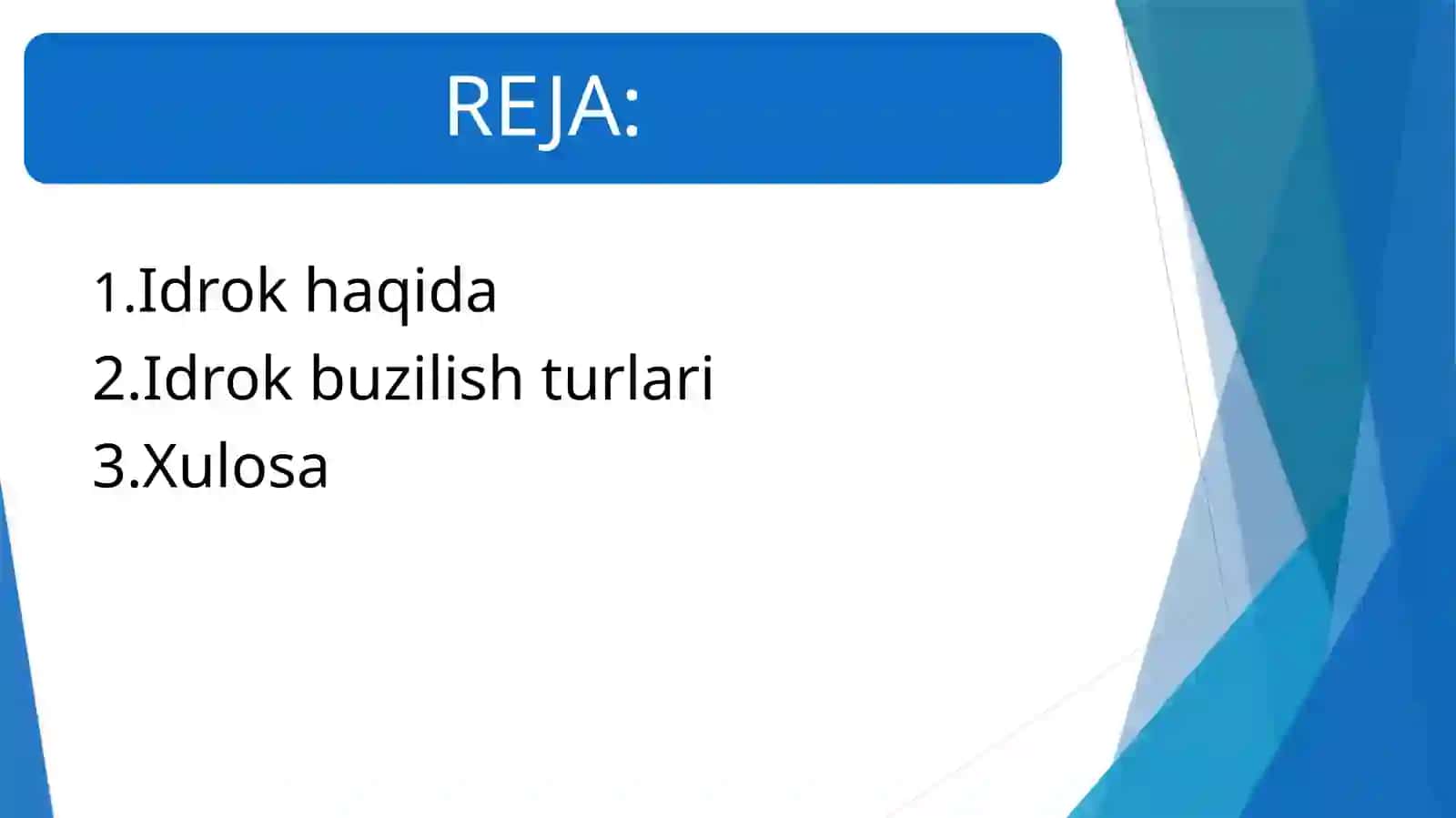 IDROK BUZILISH TURLARI 2
