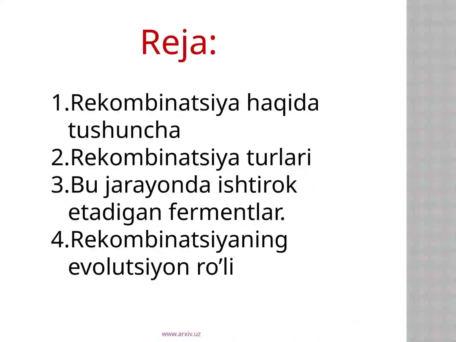 DNK rekombinatsiyasi 2