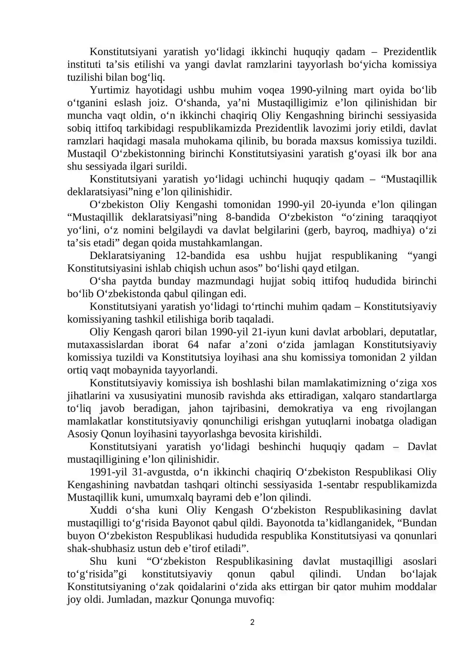 Konstitutsiya (Constitution) 2