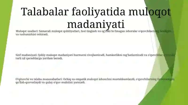 O‘Quvchi Faoliyatida Muloqot Madaniyati Va Psixalogiyasi 2