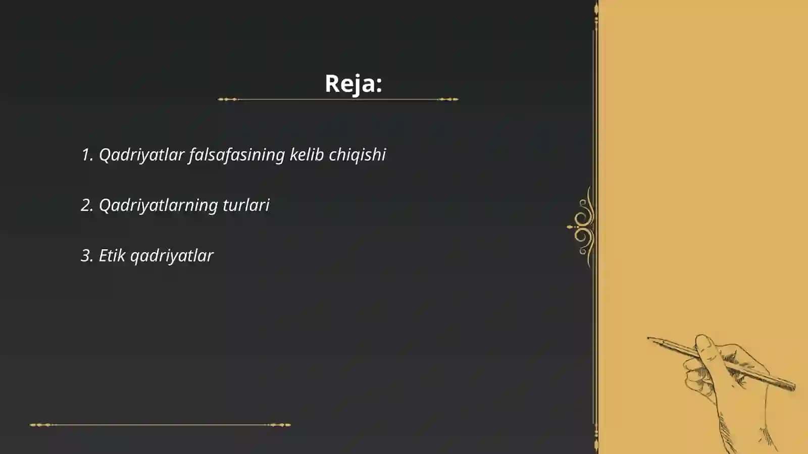 Qadriyatlar falsafasi 2