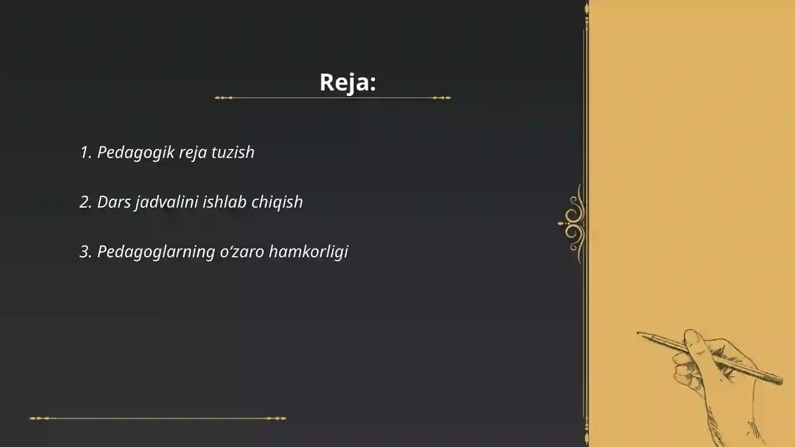 Pedagogik reja tuzish 2