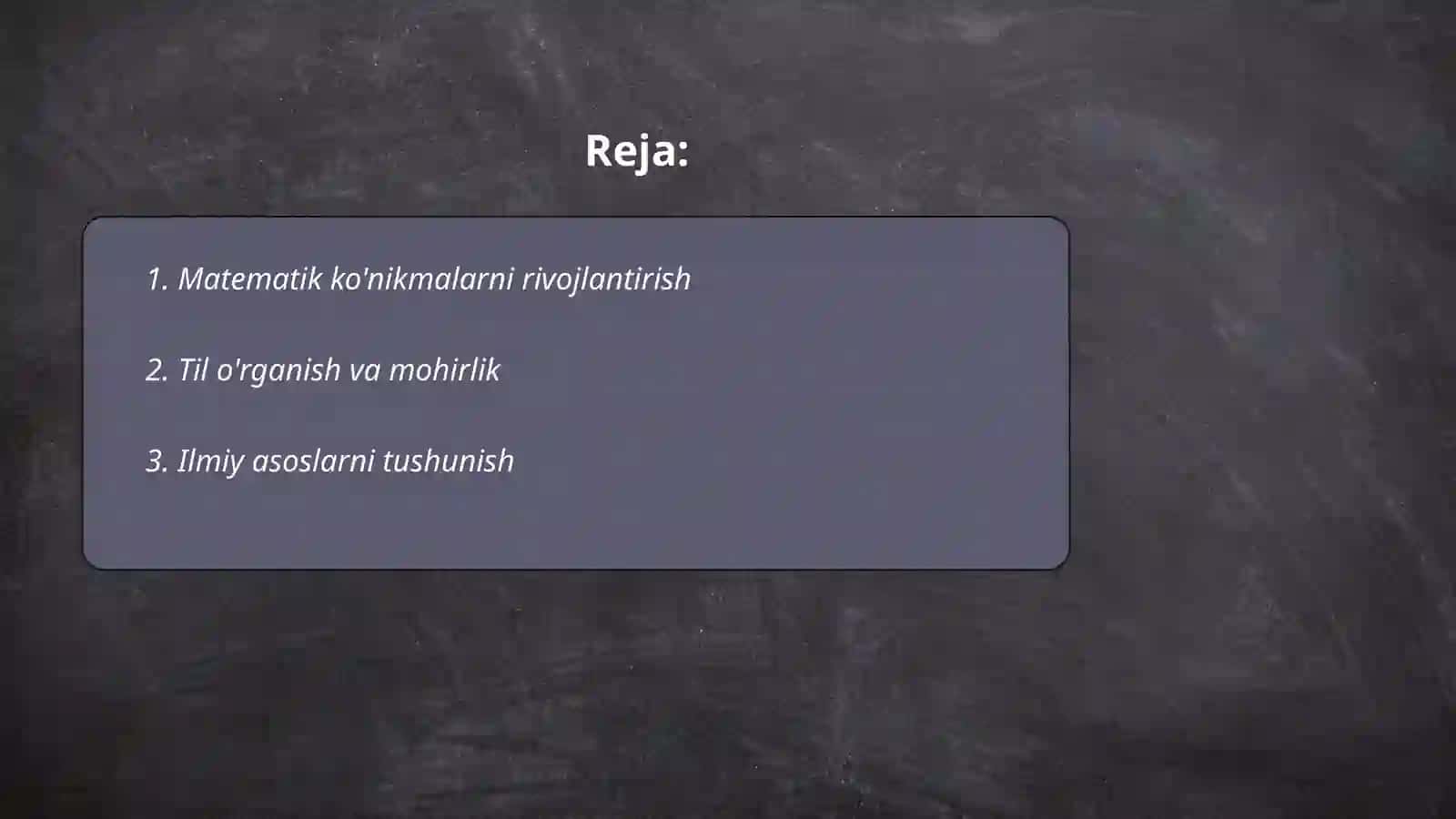 Matematik ko'nikmalarni rivojlantirish 2