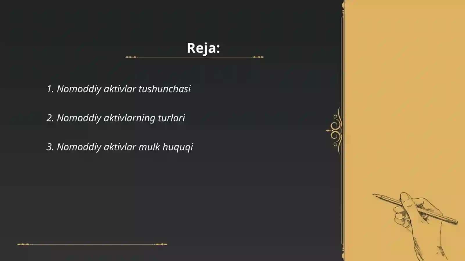 Nomoddiy aktivlar hisobi 2