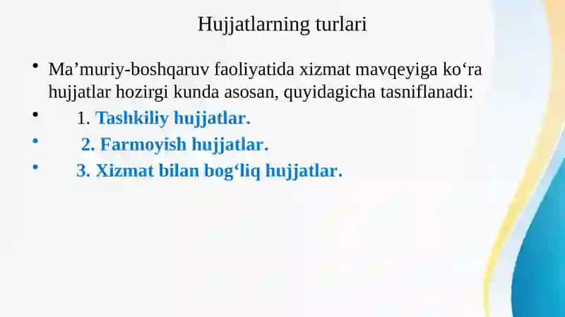 Tashkiliy hujjatlar 2