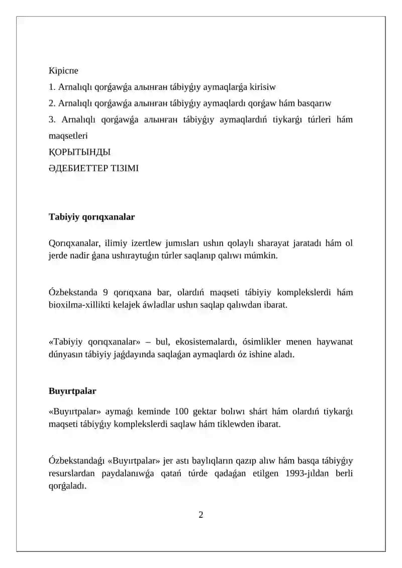 Arnalıqlı tabiyiy qorıqxanalar 2