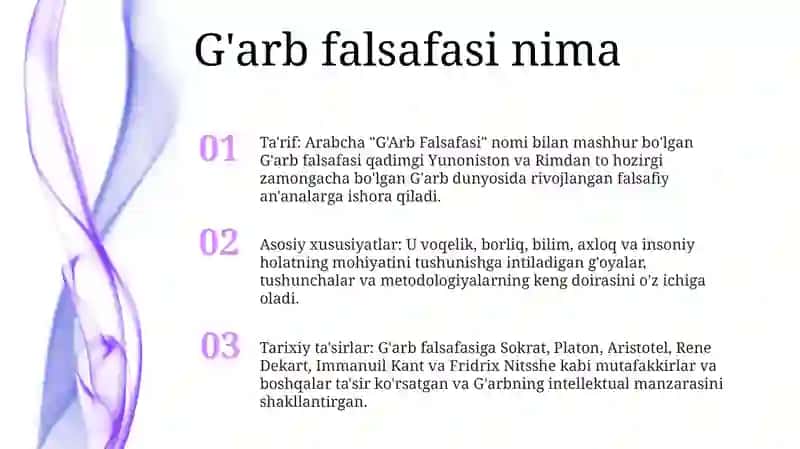 G'Arb Falsafasi 2
