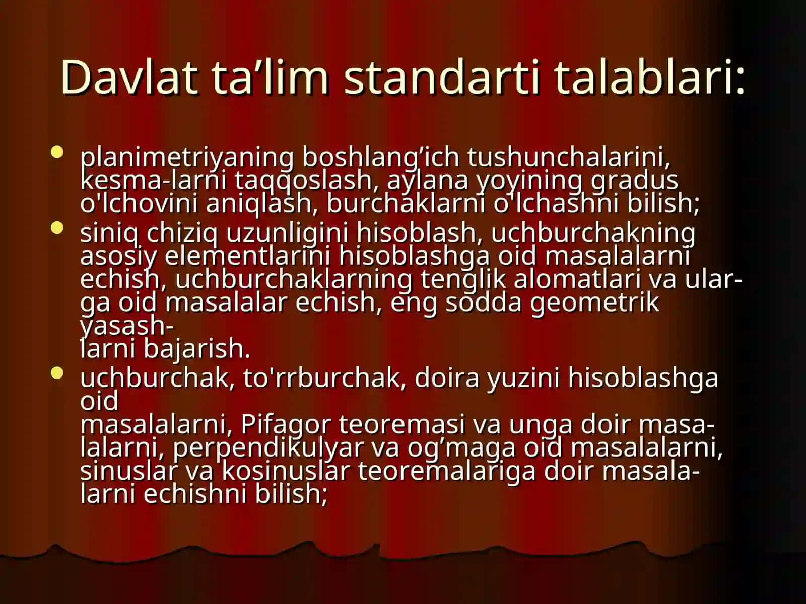 Planimetriya va uning qo’llanilishi 2