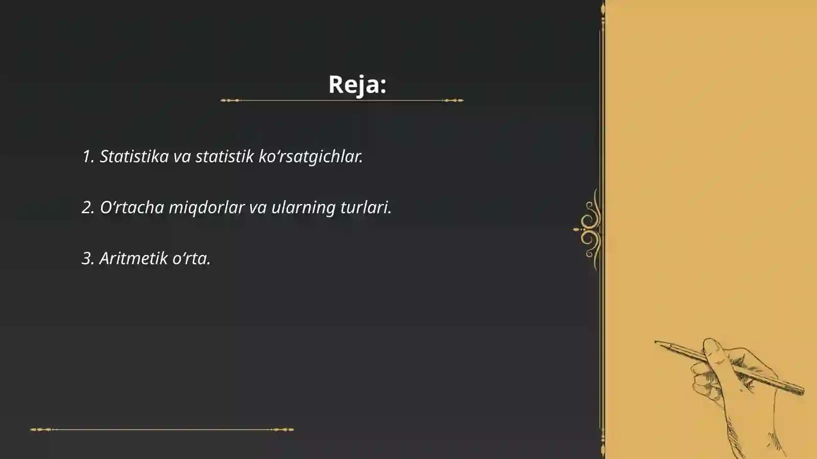 Statistik koʻrsatgichlar va ularning turlari 2
