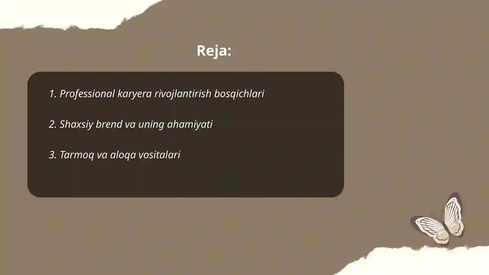 MENING PROFESSIONAL KARYERAM TRENING DASTURI 2