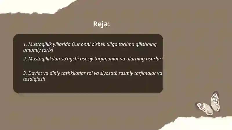 Mustaqillik yillarida Qur'onning o'zbek tiliga tarjima qilinishi 2