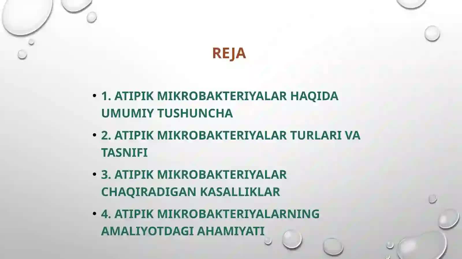 Atipik mikrobakteriyalar va ularning amaliyotdagi ahamiyati 2