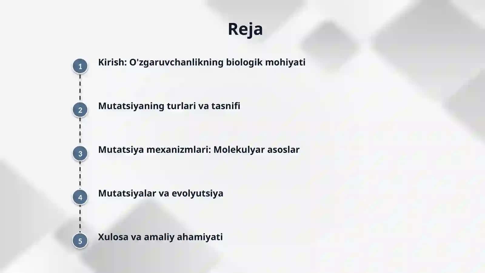 Mutatsion ( genotipik) oʻzgaruvchanlik 2