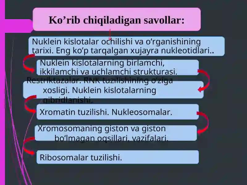 NUKLEIN KISLOTALAR TUZILISHI VA FUNKSIYALARI 2